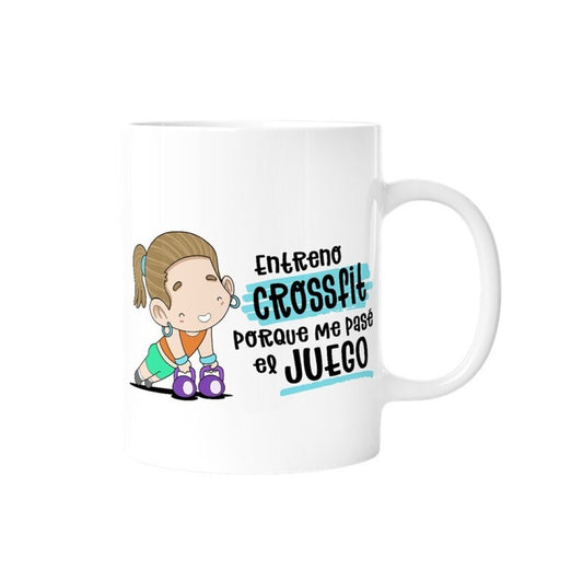 TAZA - ENTRENO CROSSFIT PORQUE ME PASÉ EL JUEGO (MUJER) de MALASAÑA