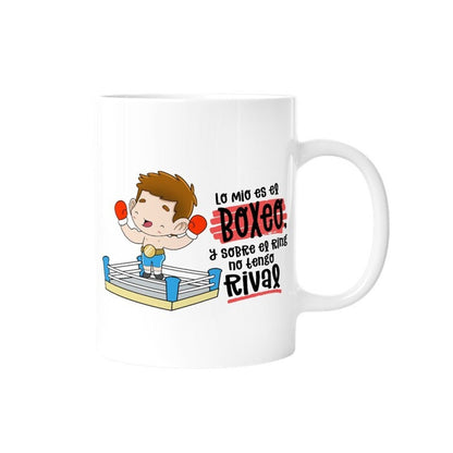 TAZA - LO MÍO ES EL BOXEO Y SOBRE EL RING NO ENCUENTRO RIVAL (HOMBRE) de MALASAÑA