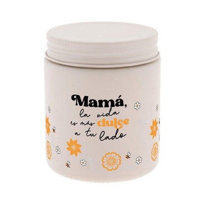 VELA AROMÁTICA - MAMÁ, LA VIDA ES MÁS DULCE A TU LADO
