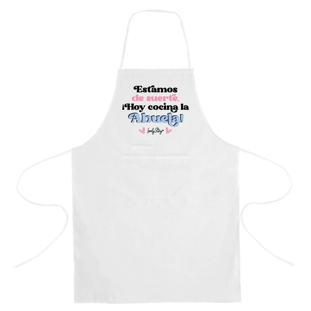 DELANTAL BLANCO - ESTAMOS DE SUERTE, ¡HOY COCINA LA ABUELA!