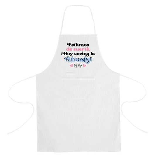 DELANTAL BLANCO - ESTAMOS DE SUERTE, ¡HOY COCINA LA ABUELA!