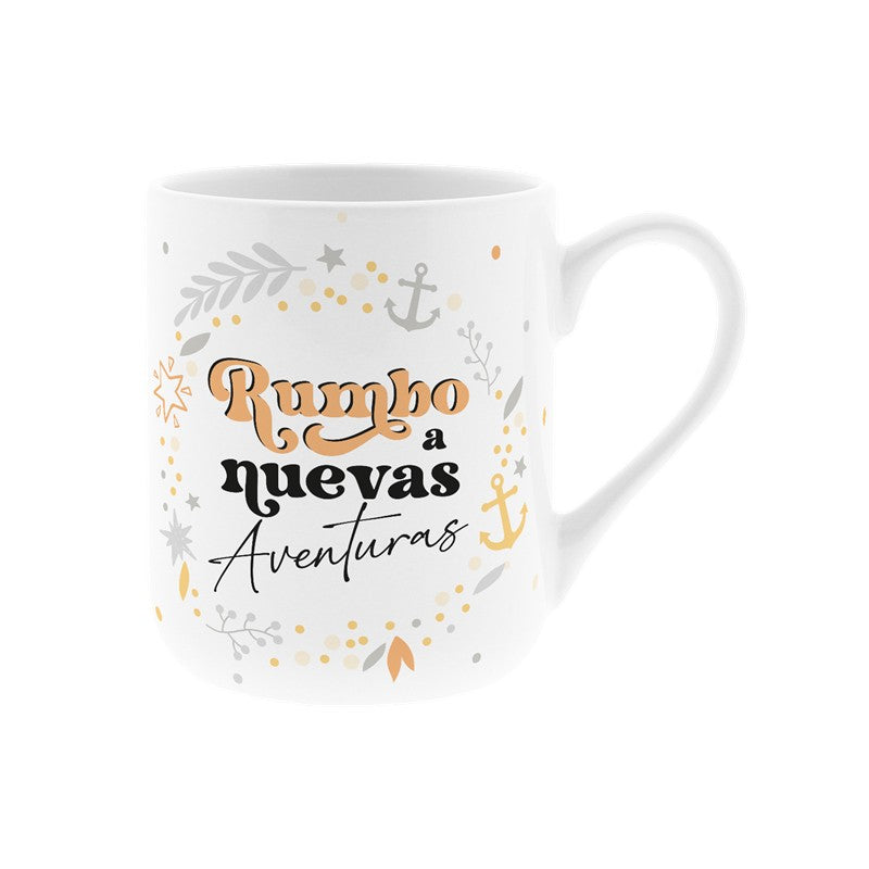 TAZA 330 ML CON PIRULETA - RUMBO A NUEVAS AVENTURAS