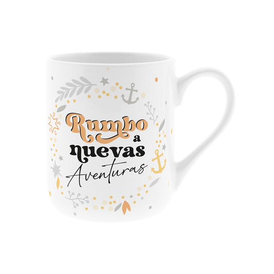 TAZA 330 ML CON PIRULETA - RUMBO A NUEVAS AVENTURAS