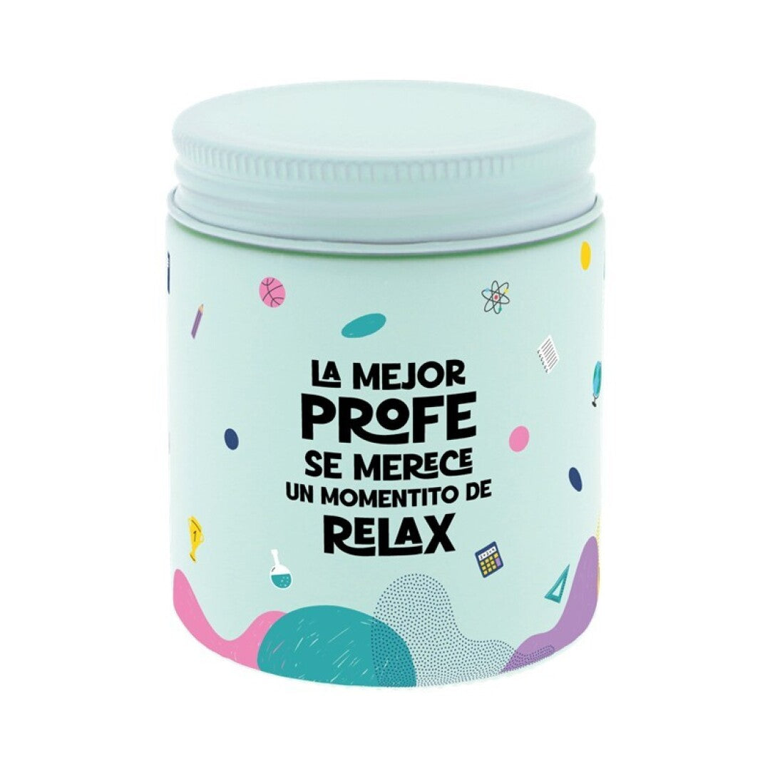 VELA AROMÁTICA - MINT - LA MEJOR PROFE SE MERECE UN MOMENTITO DE RELAX