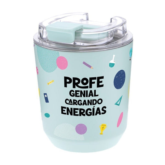 VASOS TÉRMICOS 280ML - MINT - PROFE GENIAL CARGANDO ENERGÍAS