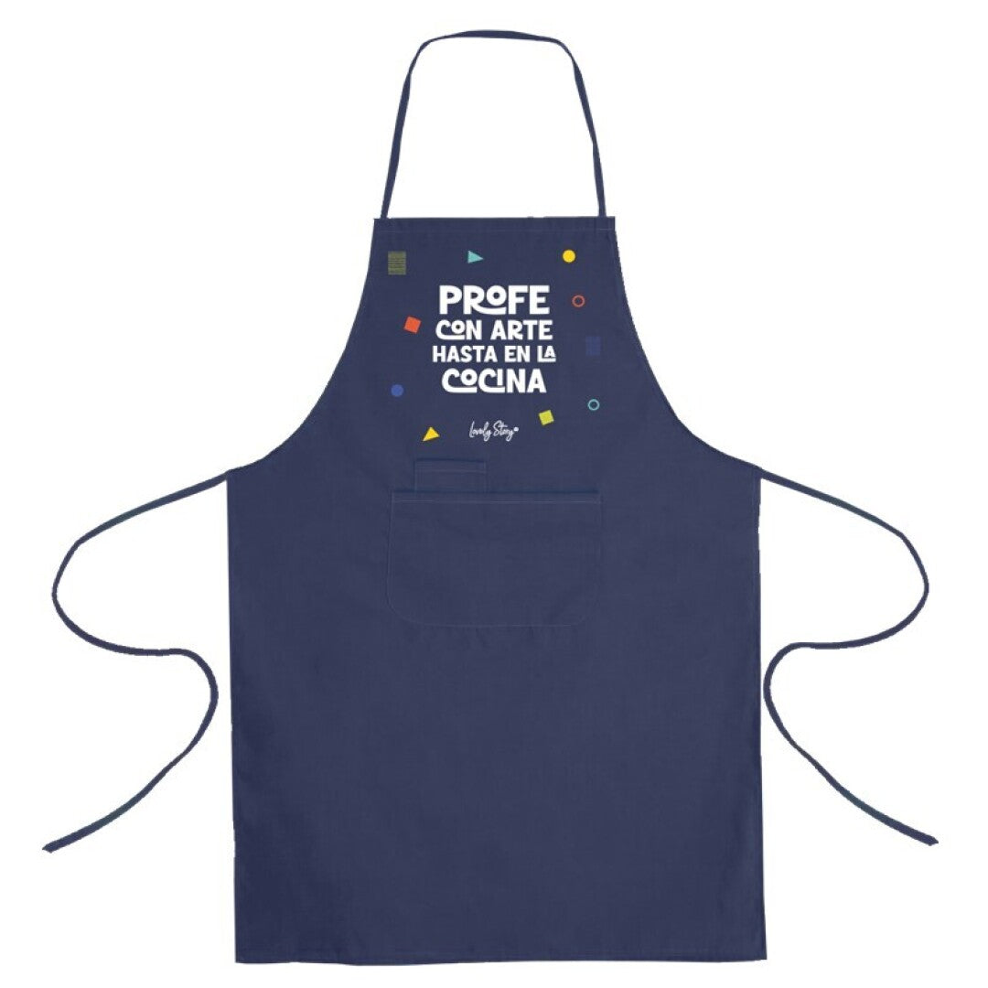 DELANTAL DARK BLUE - PROFE CON ARTE HASTA EN LA COCINA