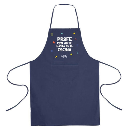 DELANTAL DARK BLUE - PROFE CON ARTE HASTA EN LA COCINA