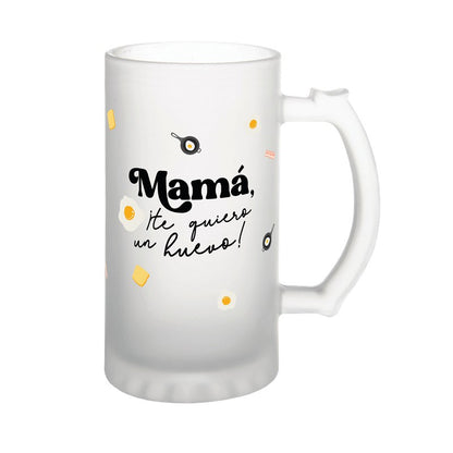 PACK JARRA DE CERVEZA Y CALCETINES - JARRA MAMÁ, TE QUIERO UN HUEVO + CALCETINES EGG