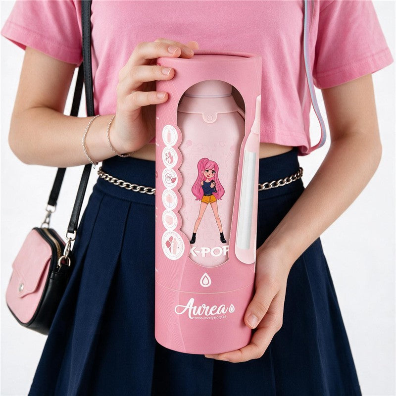 BOTELLA TÉRMICA 500ML - PINK - K-POP