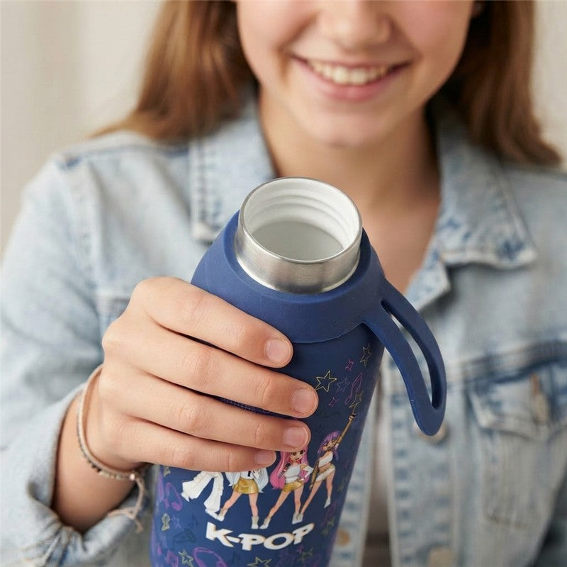 BOTELLA TÉRMICA 500ML - DARK BLUE - K-POP