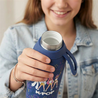 BOTELLA TÉRMICA 500ML - DARK BLUE - K-POP