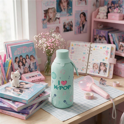 BOTELLA TÉRMICA 500ML - MINT - K-POP