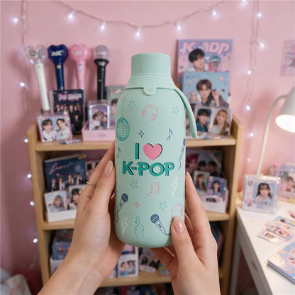 BOTELLA TÉRMICA 500ML - MINT - K-POP