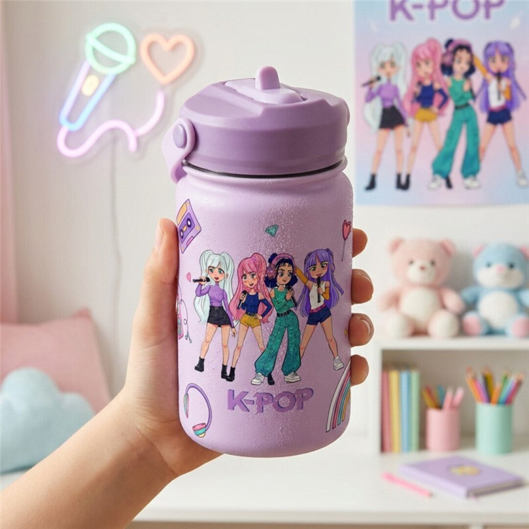 BOTELLA TÉRMICA  330ML - LILAC- K-POP