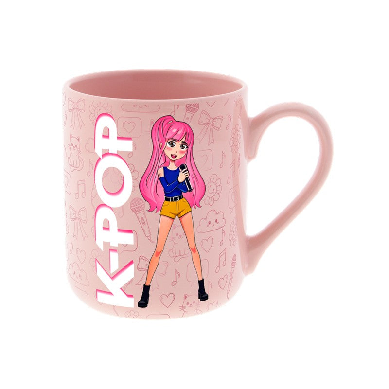 TAZA 330 ML  - PINK - K-POP