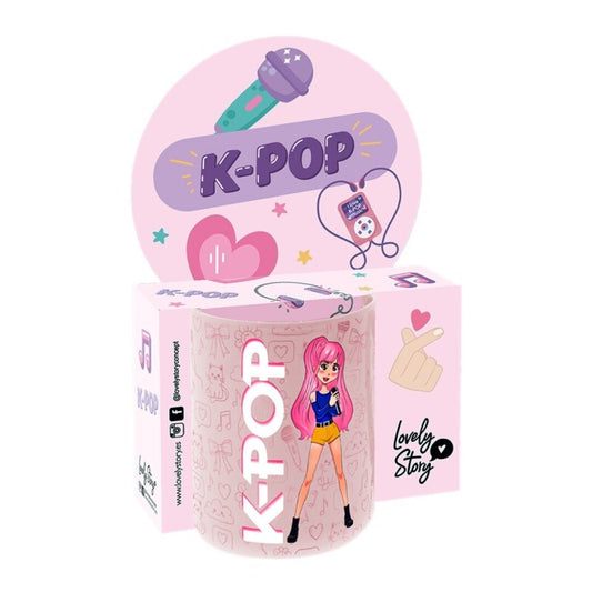 TAZA 330 ML  - PINK - K-POP