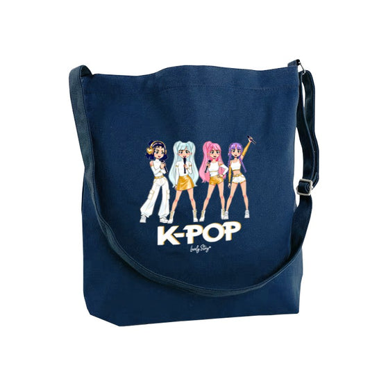 TOTE BAGS COTTON - DARK BLUE - K-POP