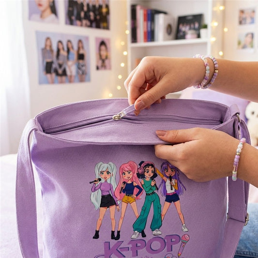 TOTE BAGS COTTON - LILAC - K-POP