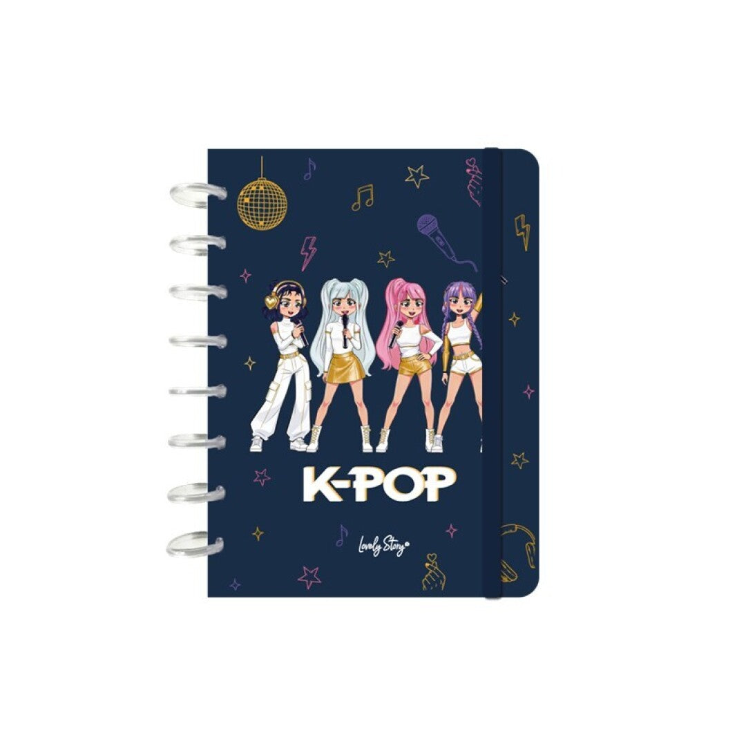 CUADERNO A5 - DARK BLUE- K-POP