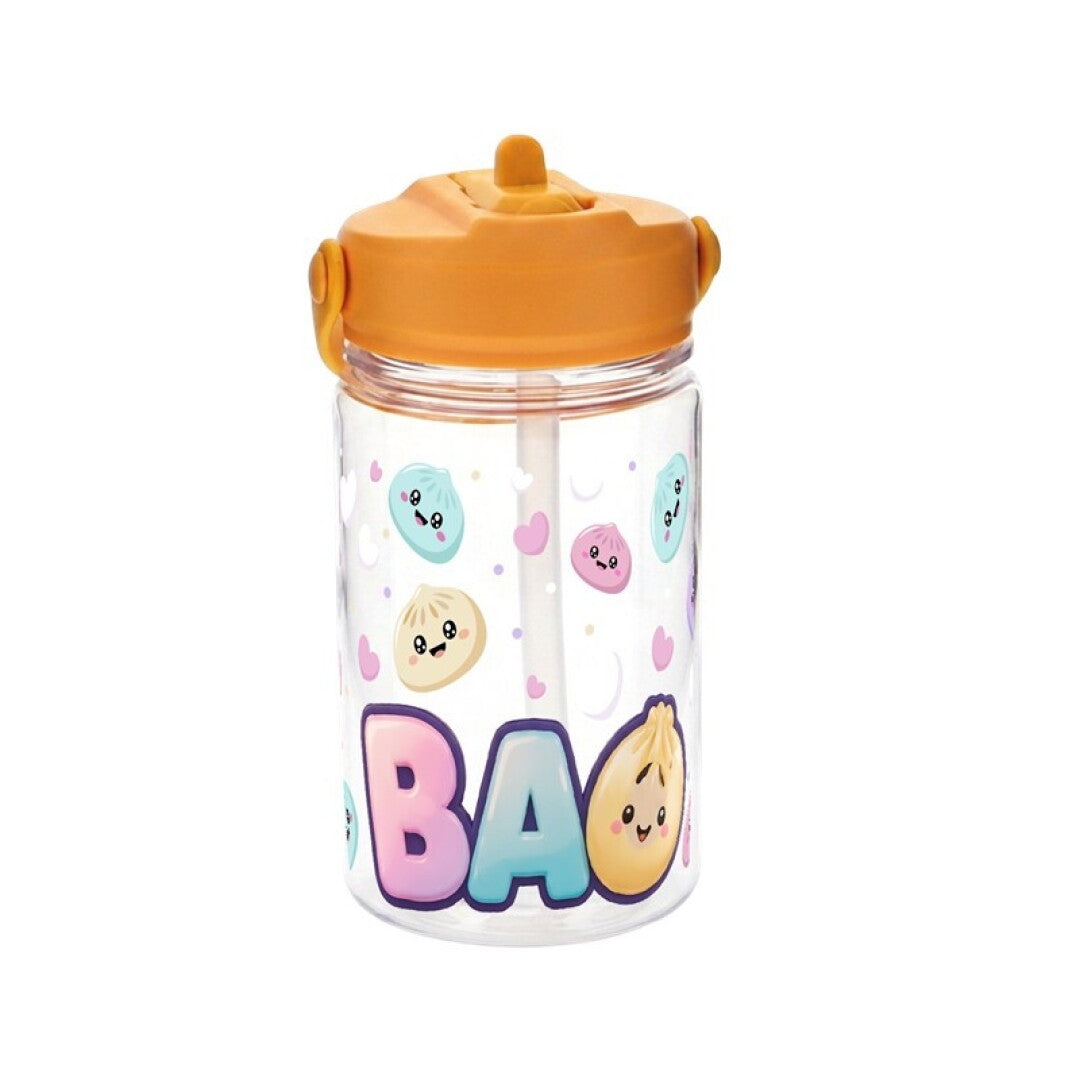 BOTELLA 350ML CON TAPÓN INFANTIL CON PAJITA - MUSTARD - BAO