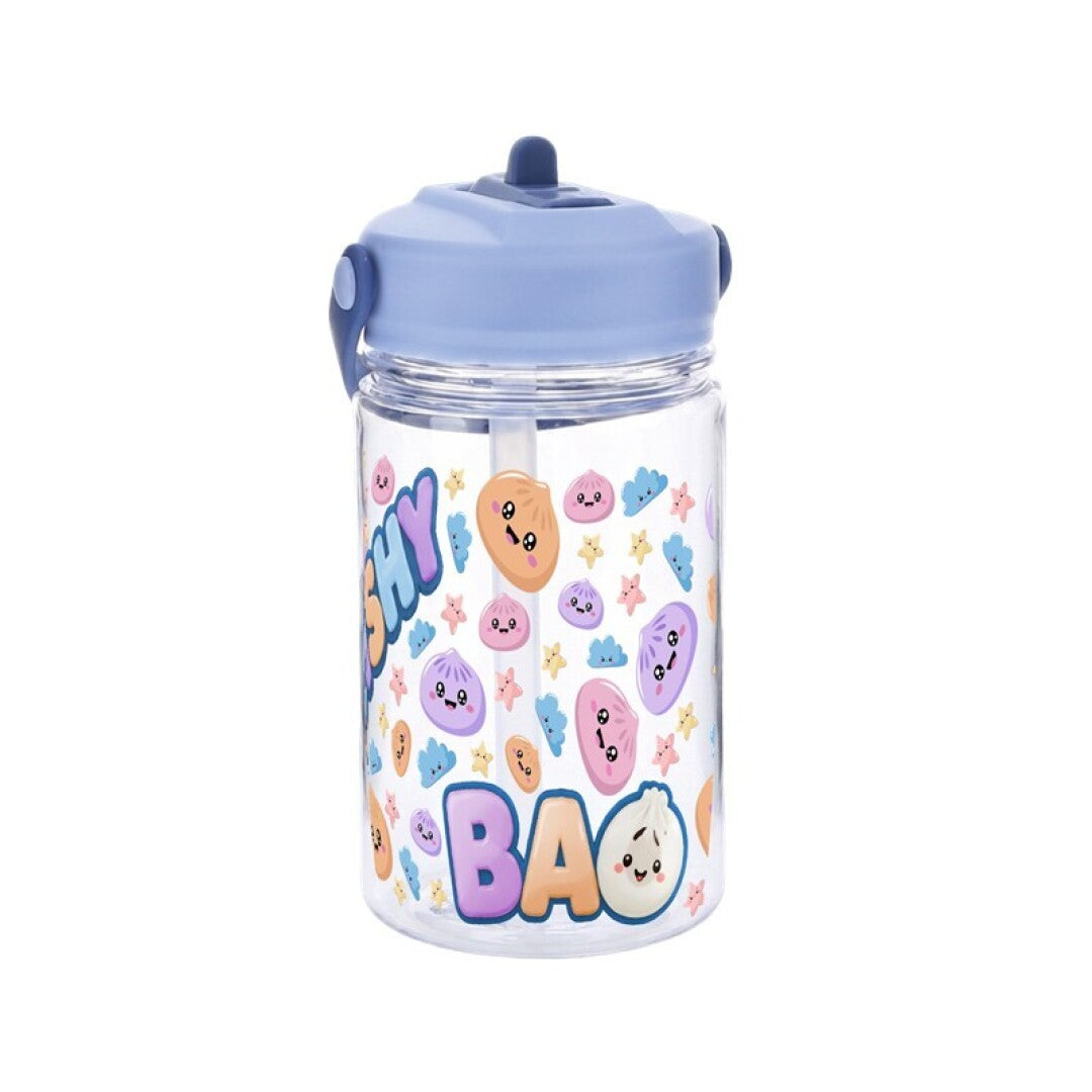 BOTELLA 350ML CON TAPÓN INFANTIL CON PAJITA - SKY - BAO