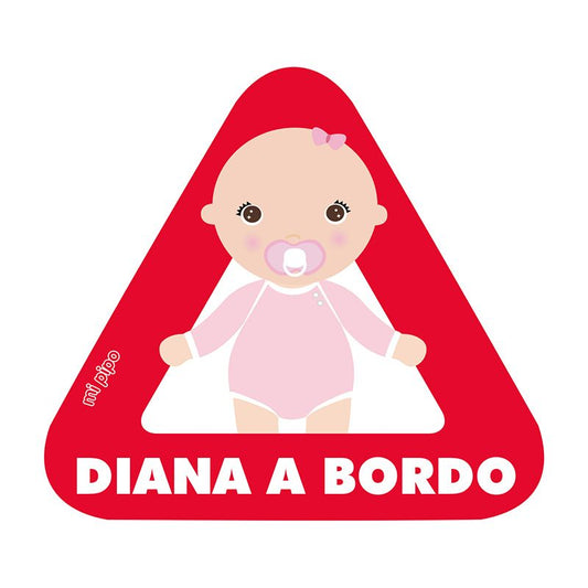 Adhesivo para coche Bebé a bordo Bebé chica personalizado
