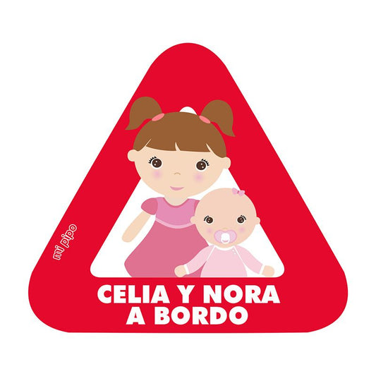 Adhesivo para coche Bebé a bordo Hermana mayor y bebé personalizado