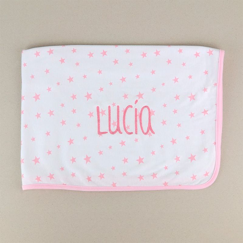 Arrullo Estrellas Rosa de algodón Personalizado