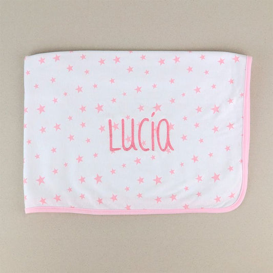 Arrullo Estrellas Rosa de algodón Personalizado