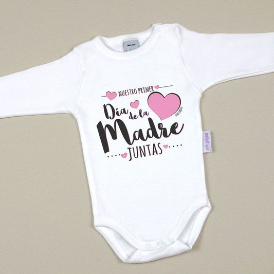 Babidu Body Divertido Nuestro primer día de la Madre JUNTAS Corazones Rosa