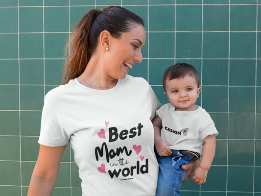 Camiseta ''BEST MOM IN THE WORLD'' mujer