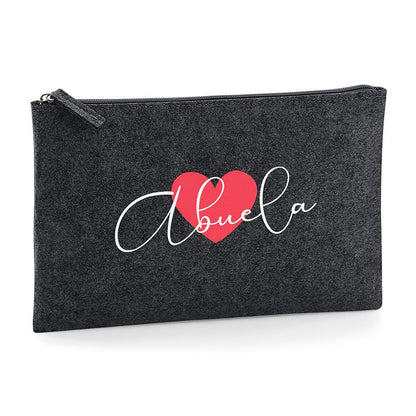 Bolso de Mano Shopper fieltro Corazón + Nombre