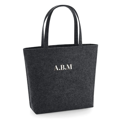 Bolso Shopper fieltro Iniciales bordadas