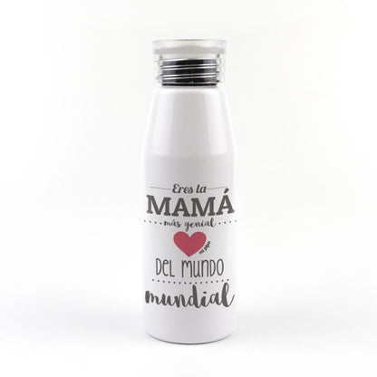 Botella Aluminio divertida Eres la Mamá mas genial del Mundo mundial