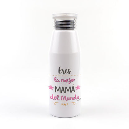Botella Aluminio divertida Eres la mejor Mamá del Mundo