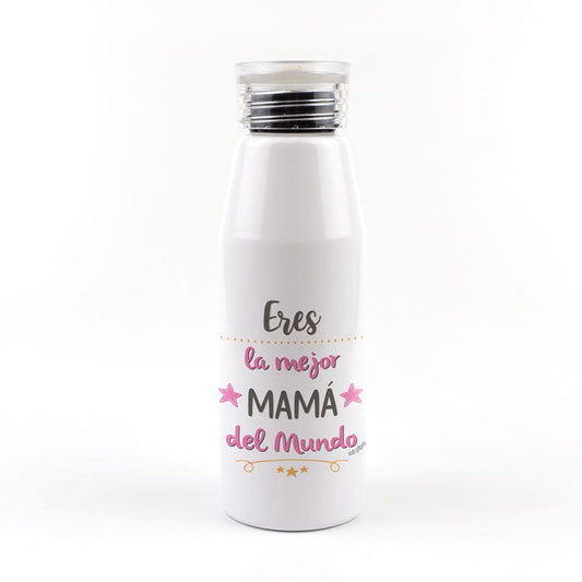 Botella Aluminio divertida Eres la mejor Mamá del Mundo