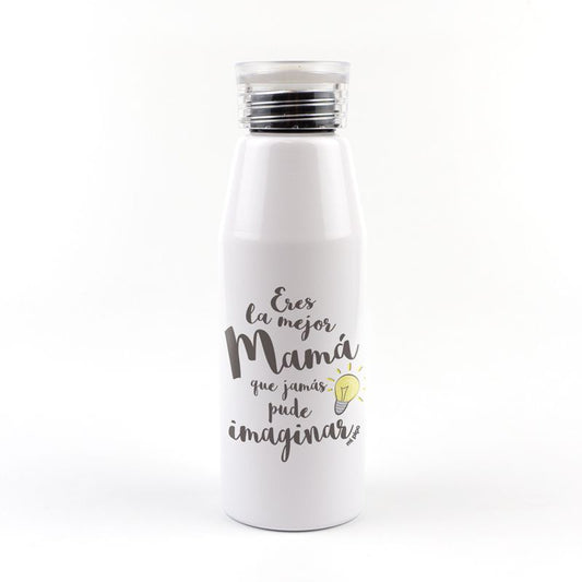 Botella Aluminio divertida Eres la mejor Mamá que jamás pude imaginar