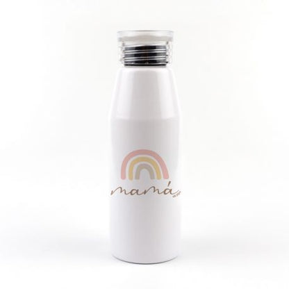 Botella Aluminio divertida Mamá Arcoíris Soft