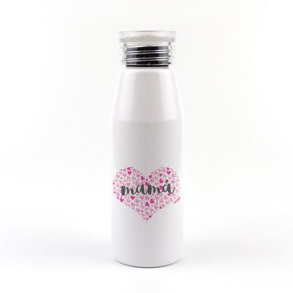 Botella Aluminio divertida Mamá corazón de corazones