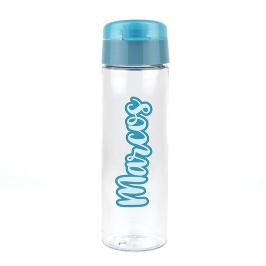 Botella Caligrafía Azul 600 ml personalizada