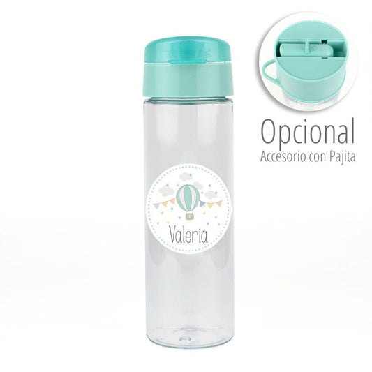 Botella Globo Menta 600ml personalizada