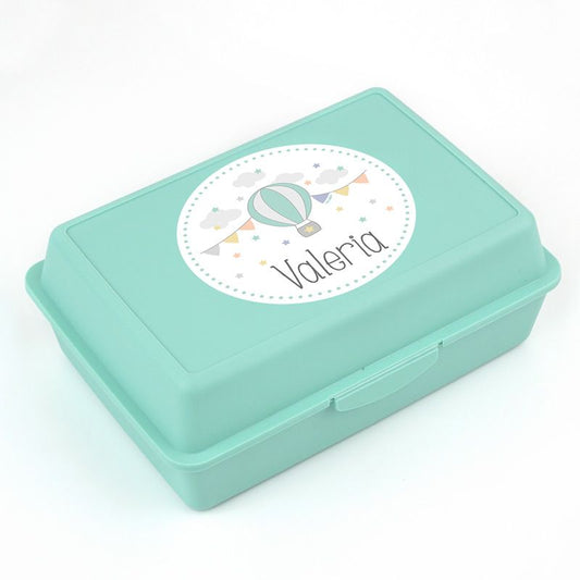 Cajita Porta Alimentos Globo Menta personalizada