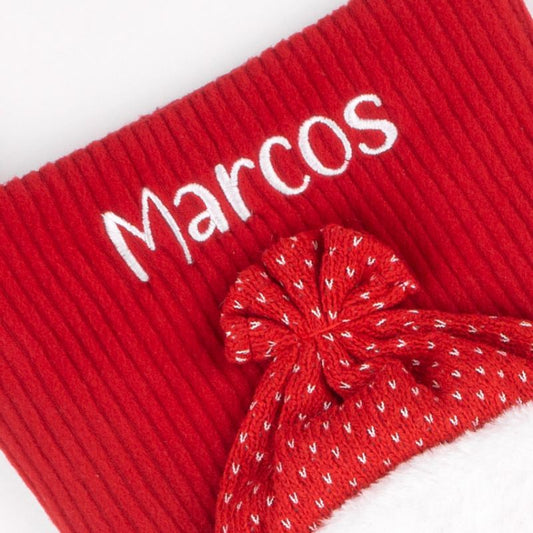 Calcetín Punto Navidad Muñeco Nieve personalizado