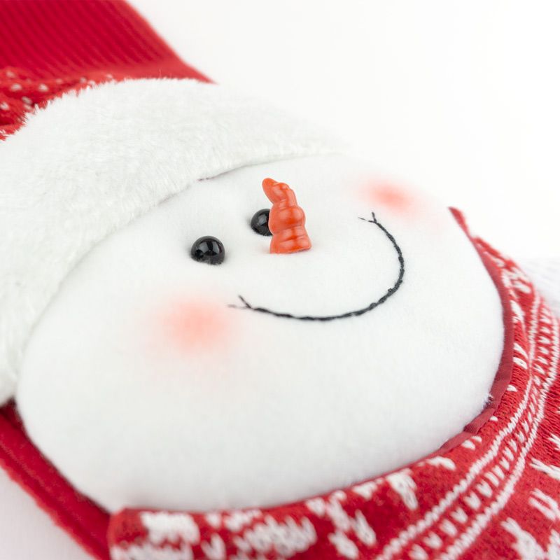 Calcetín Punto Navidad Muñeco Nieve personalizado