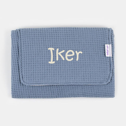 Cambiador Gofre Azul Personalizado