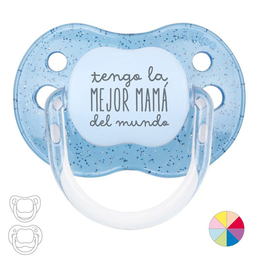 Chupete Divertido Tengo la mejor Mamá del mundo.Catalán (MODELO CLASSIC)