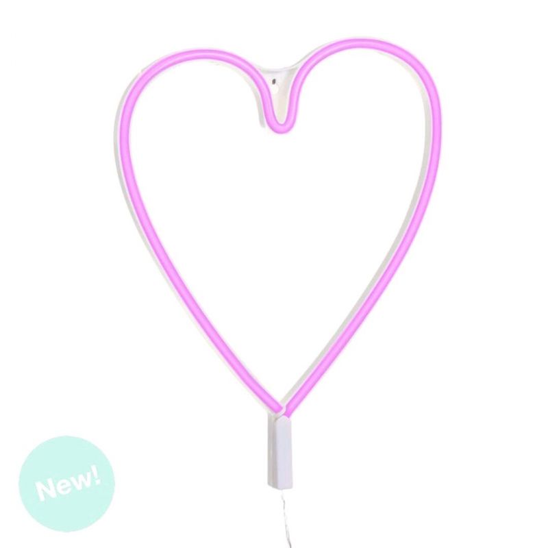 Corazón de Neón Rosa