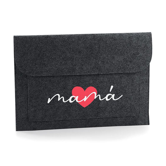 Funda Portátil Shopper fieltro Corazón + Nombre