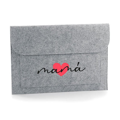 Funda Portátil Shopper fieltro Corazón + Nombre