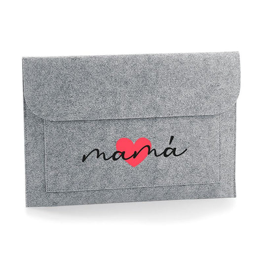 Funda Portátil Shopper fieltro Corazón + Nombre